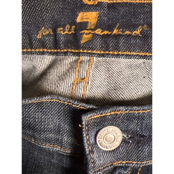 Seven for All Mankind Flare Jeans Dark Wash Distressed Denim Women 31 Streetwear - Picture 8 of 11